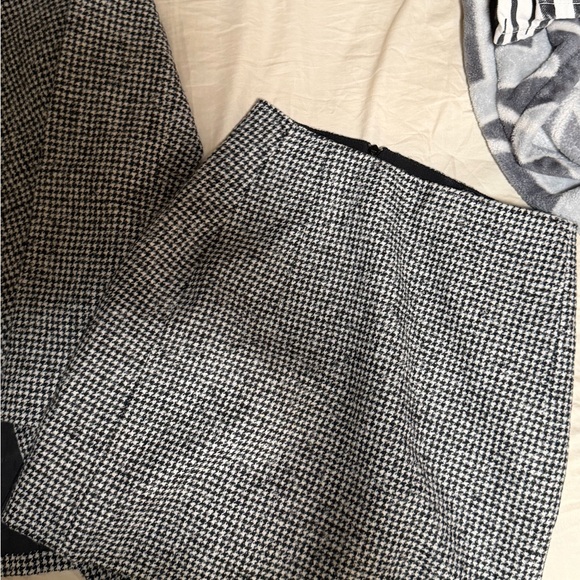 Massimo Dutti Black and White Houndstooth Blazer Wool - Picture 2 of 13